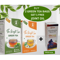 Buy 2 ( Chamomile and Tulsi) Green Tea Bags & Get Joint Oil Free