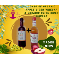 Combo of Organic Apple Cider Vinegar & Organic Olive Cider Vinegar